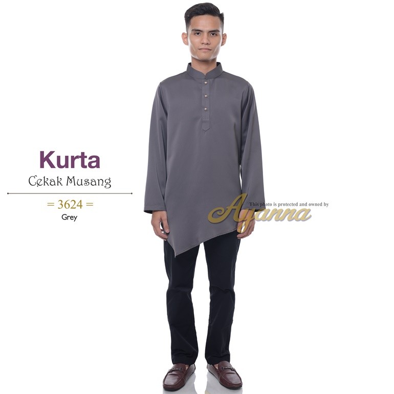 Kurta Cekak Musang 3624 (Grey)