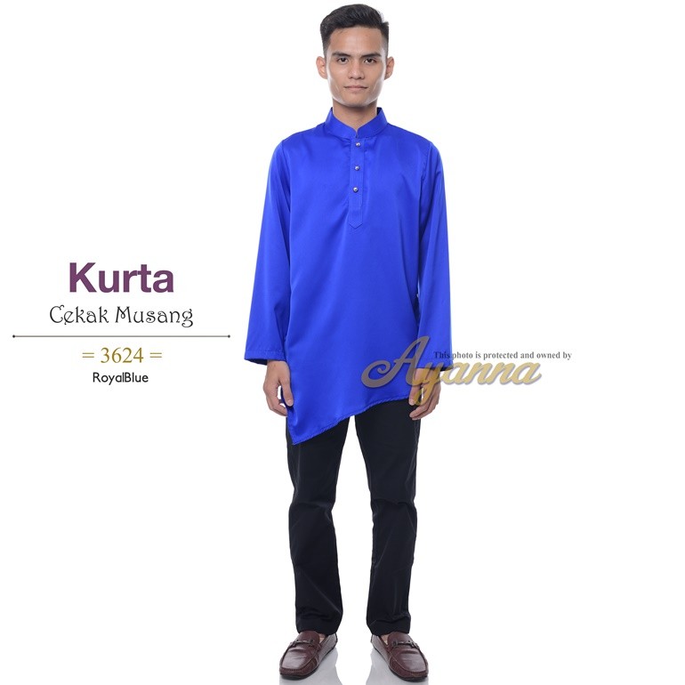 Kurta Cekak Musang 3624 (RoyalBlue)