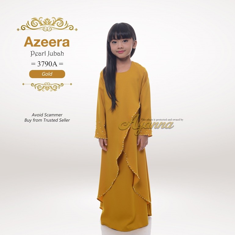 Azeera Pearl Jubah 3790A (Gold)