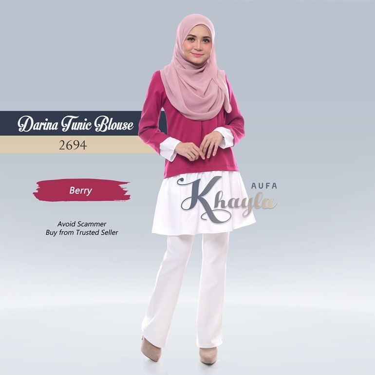 Darina Tunic Blouse 2694 (Berry)