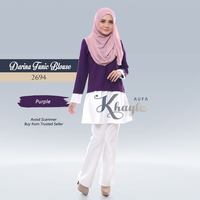 Darina Tunic Blouse 2694 (Purple)