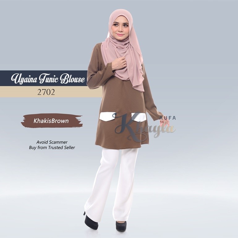 Uyaina Tunic Blouse 2702 (KhakisBrown)