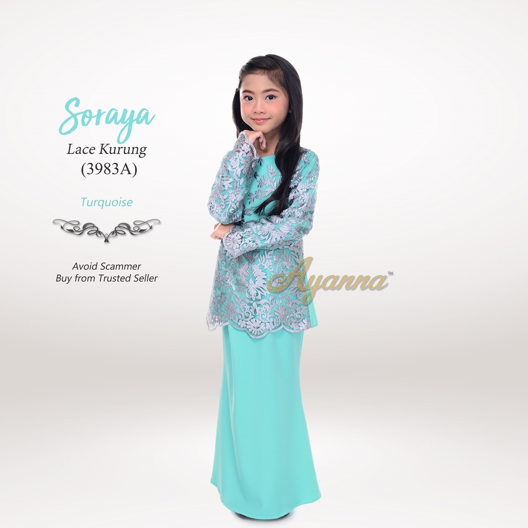 Soraya Lace Kurung 3983A (Turquoise)