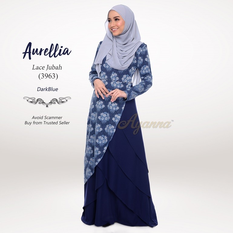 Aurellia Lace Jubah 3963 (DarkBlue)