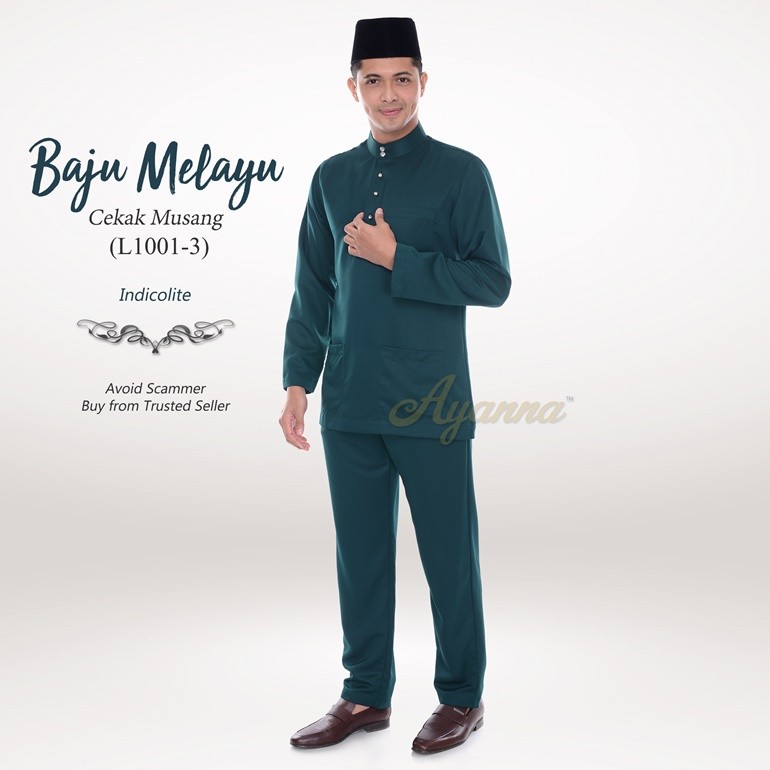 Baju Melayu Cekak Musang L1001-3 (Indicolite)