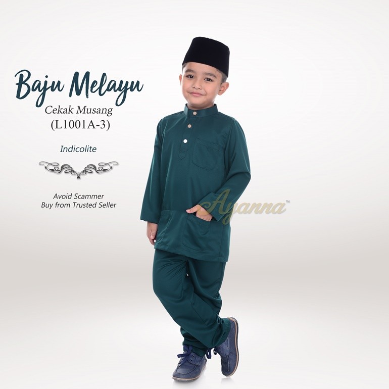 Baju Melayu Cekak Musang L1001A-3 (Indicolite)