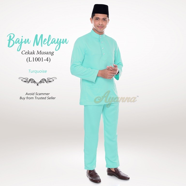 Baju Melayu Cekak Musang L1001-4 (Turquoise)