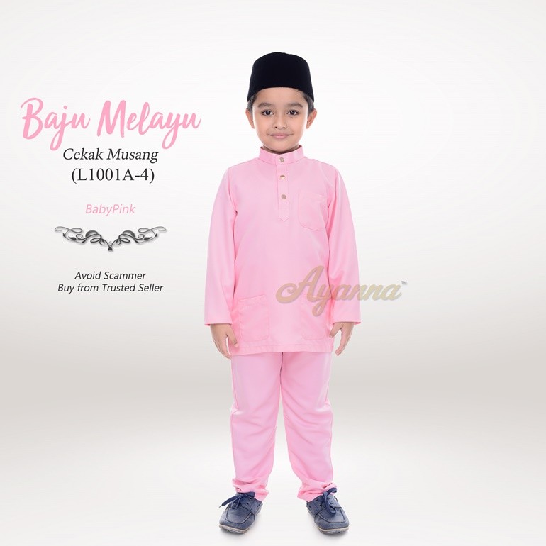 Baju Melayu Cekak Musang L1001A-4 (BabyPink)