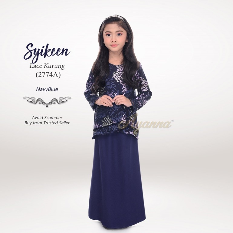 Syikeen Lace Kurung 2774A (NavyBlue)