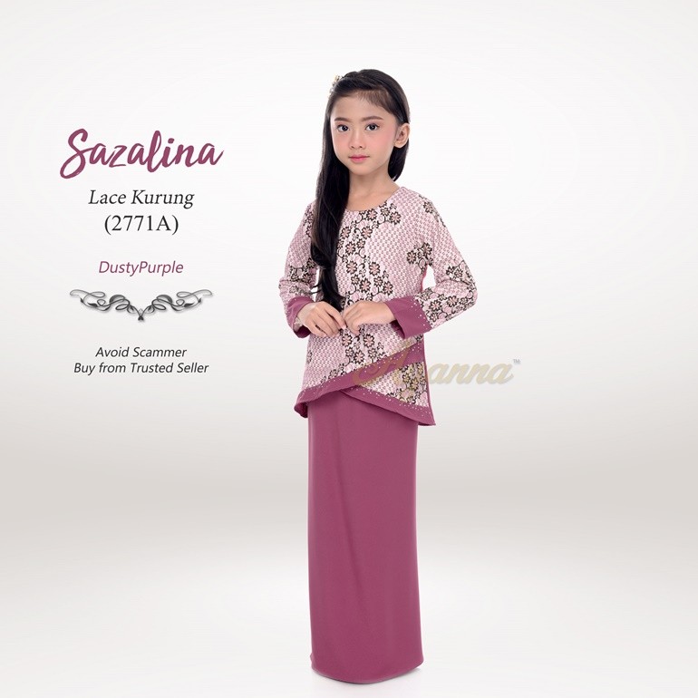 Sazalina Lace Kurung 2771A (DustyPurple)