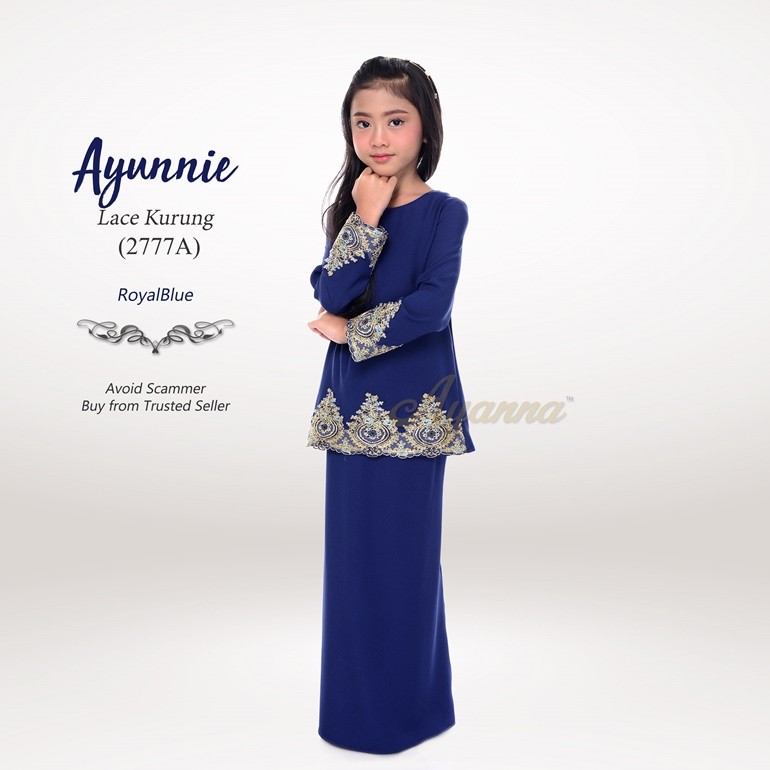 Ayunnie Lace Kurung 2777A (RoyalBlue)