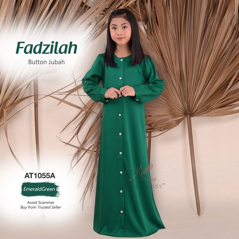 Fadzilah Button Jubah AT1055A (EmeraldGreen)