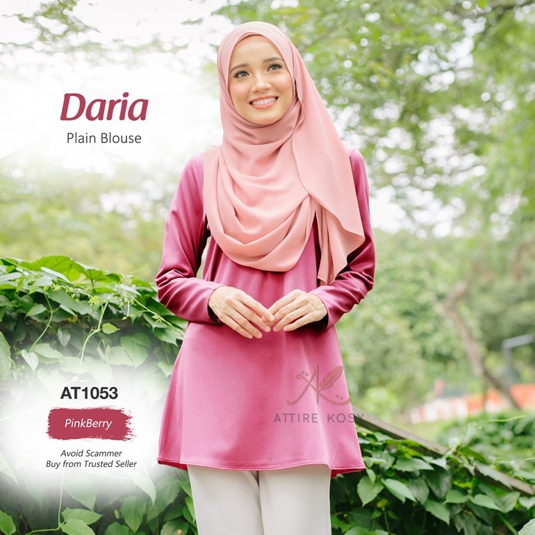 Daria Plain Blouse AT1053 (PinkBerry)