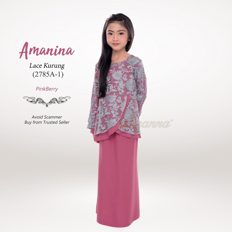 Amanina Lace Kurung 2785A-1 (PinkBerry)