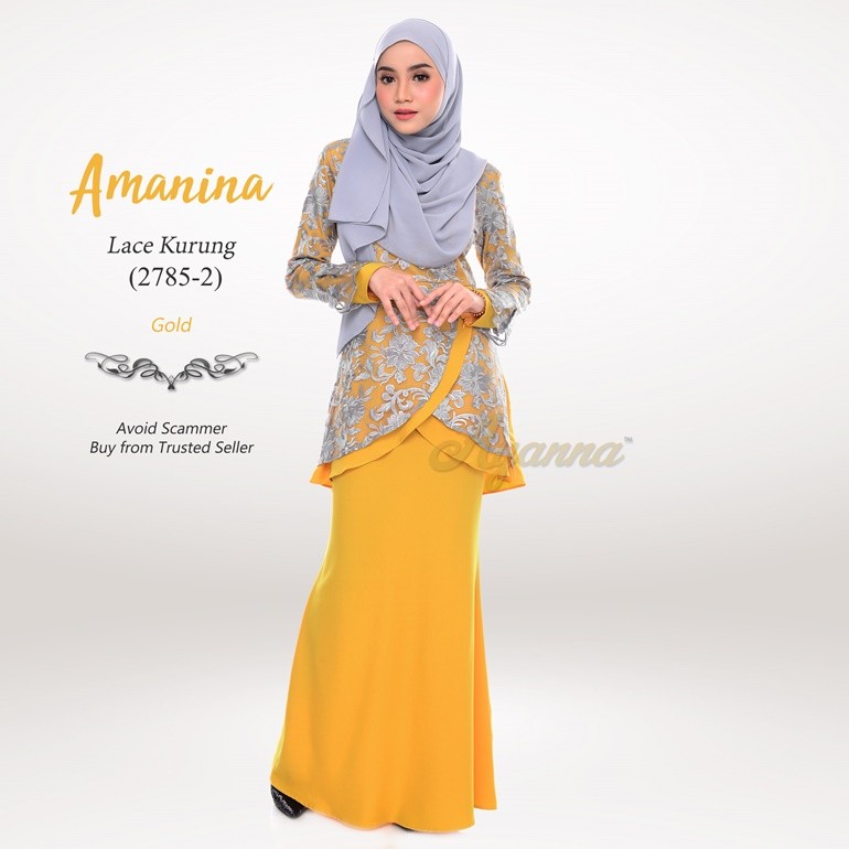 Amanina Lace Kurung 2785-2 (Gold)