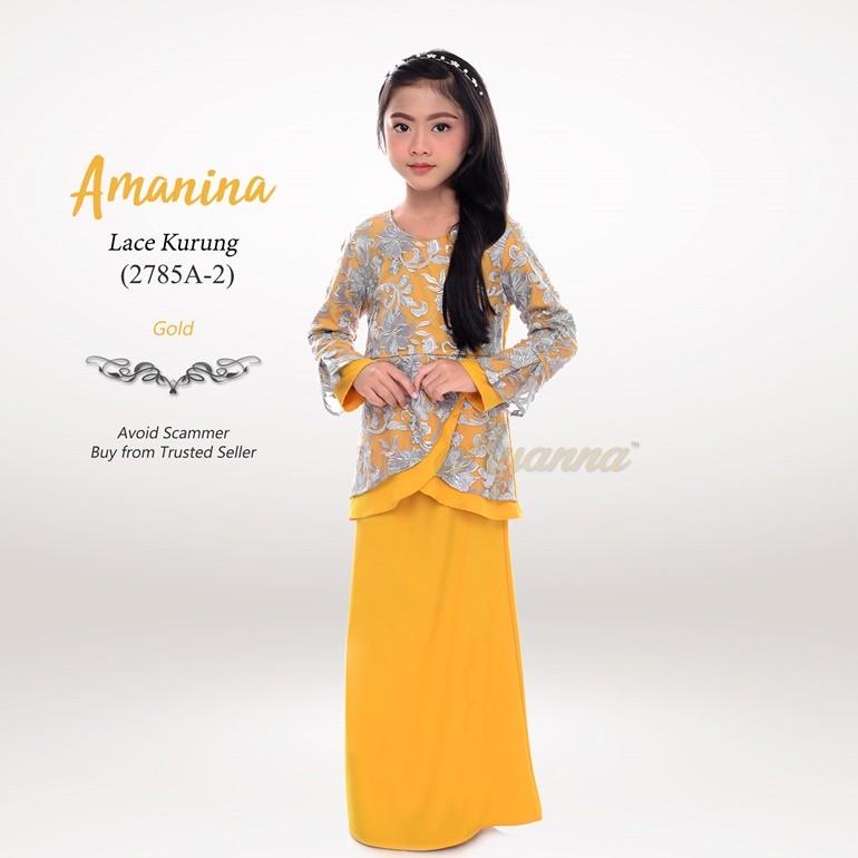 Amanina Lace Kurung 2785A-2 (Gold)