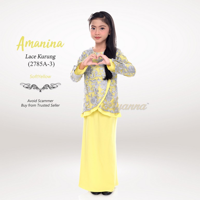 Amanina Lace Kurung 2785A-3 (SoftYellow)