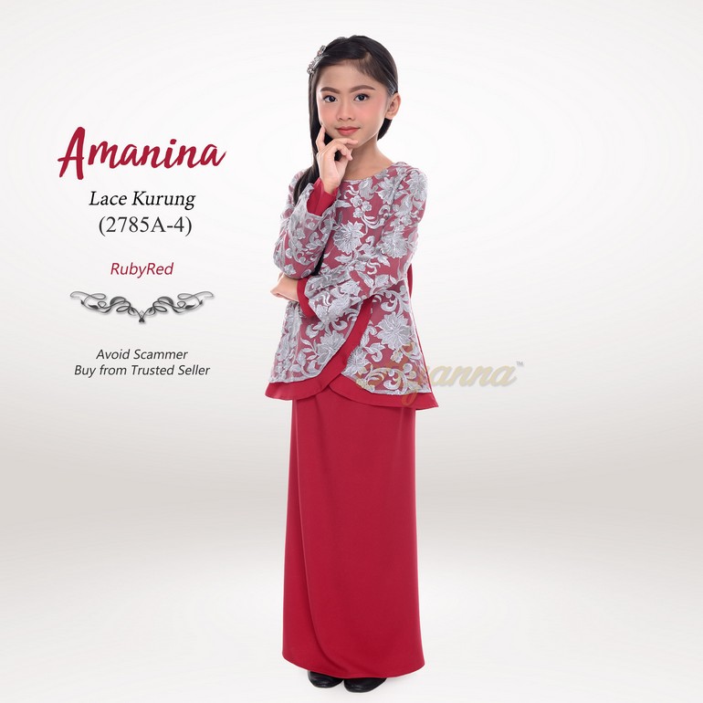 Amanina Lace Kurung 2785A-4 (RubyRed)