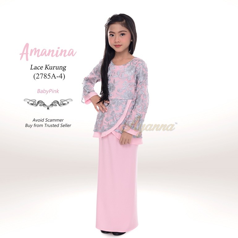 Amanina Lace Kurung 2785A-4 (BabyPink)