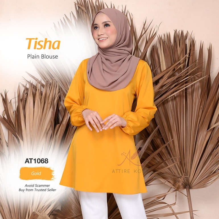 Tisha Plain Blouse AT1068 (Gold)