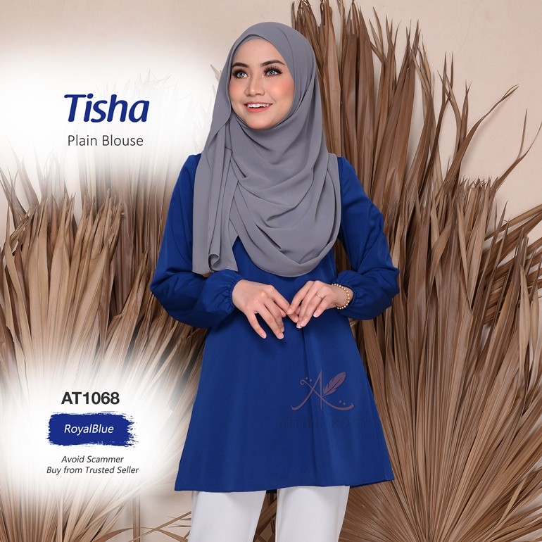 Tisha Plain Blouse AT1068 (RoyalBlue)