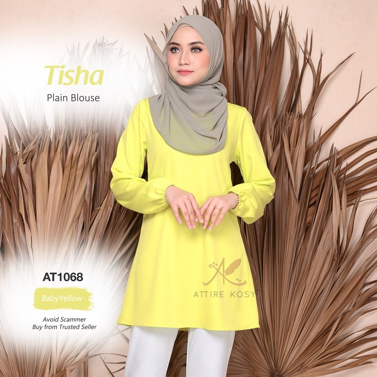 Tisha Plain Blouse AT1068 (BabyYellow)