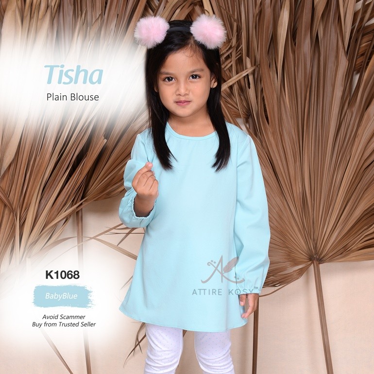 Tisha Plain Blouse K1068 (BabyBlue)