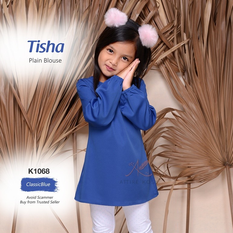 Tisha Plain Blouse K1068 (ClassicBlue)