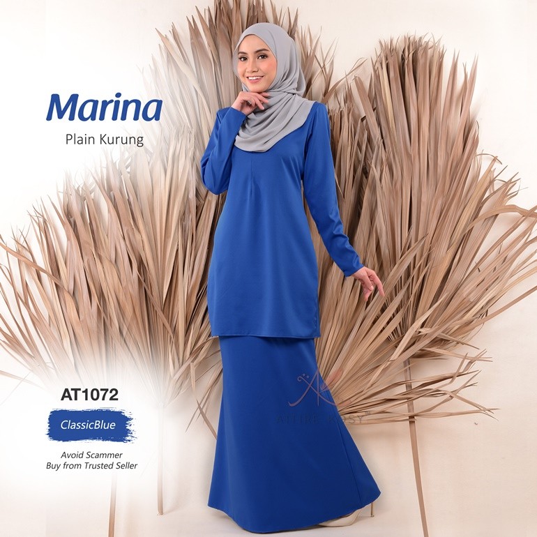 Marina Plain Kurung AT1072 (ClassicBlue)