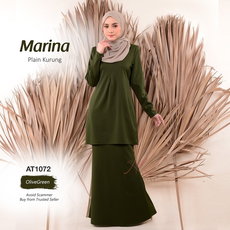 Marina Plain Kurung AT1072 (OliveGreen)