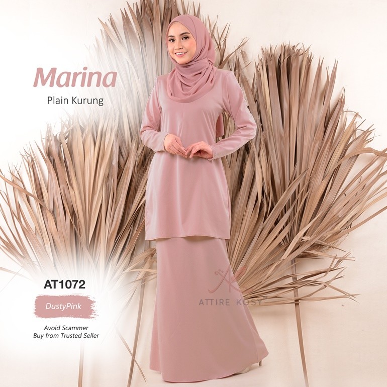 Marina Plain Kurung AT1072 (DustyPink)