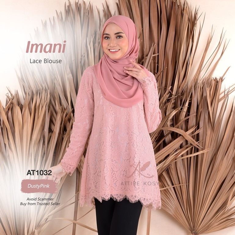 Imani Lace Blouse AT1032 (DustyPink)