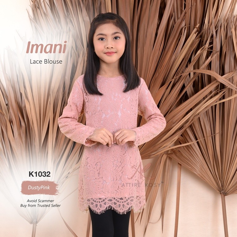 Imani Lace Blouse K1032 (DustyPink)