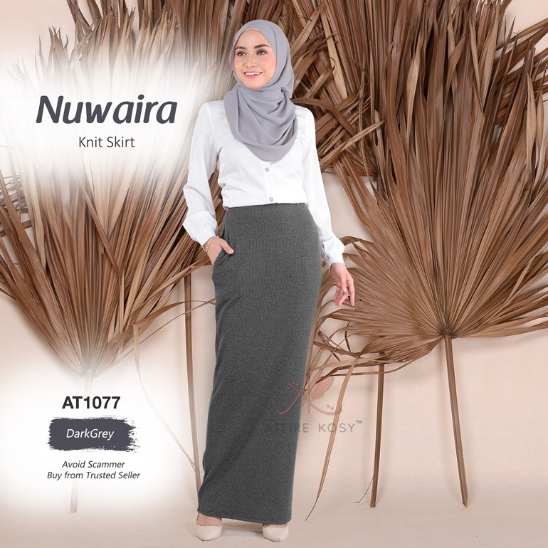 Nuwaira Knit Skirt AT1077 (DarkGrey)