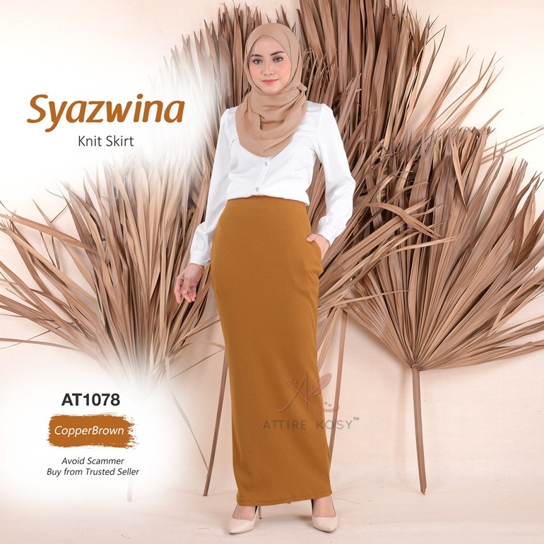 Syazwina Knit Skirt AT1078 (CopperBrown)