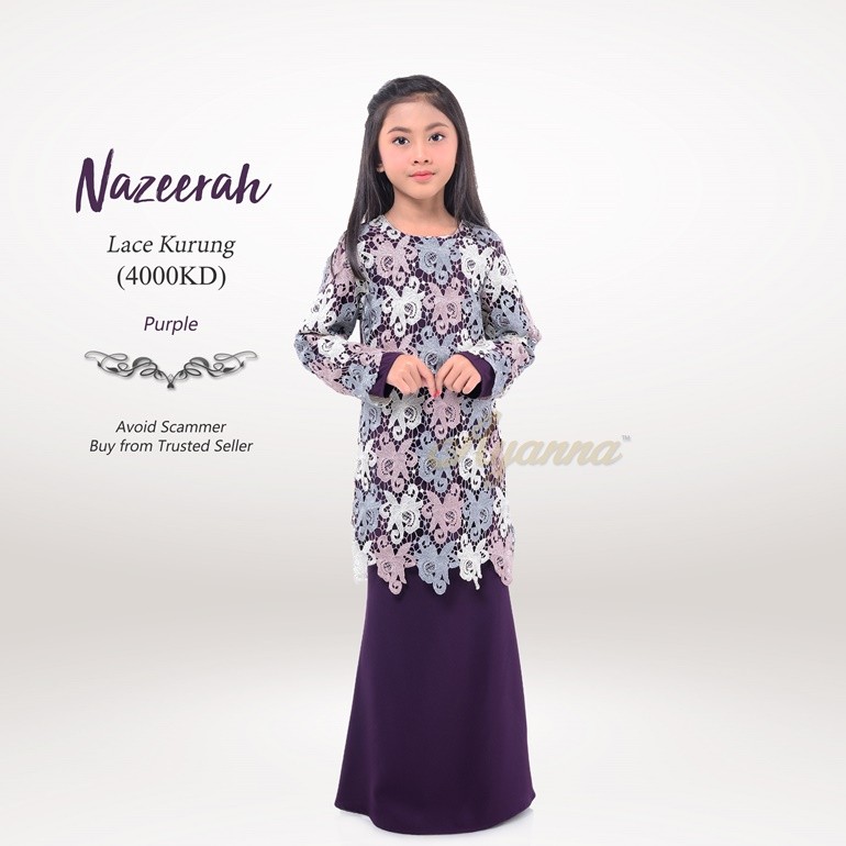 Nazeerah Lace Kurung 4000KD (Purple)