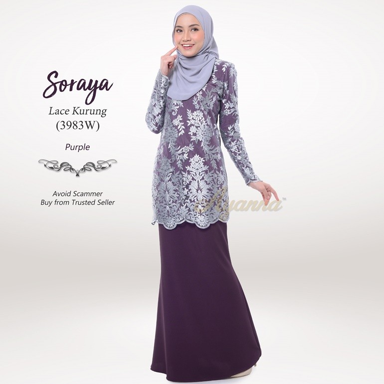 Soraya Lace Kurung 3983W (Purple)