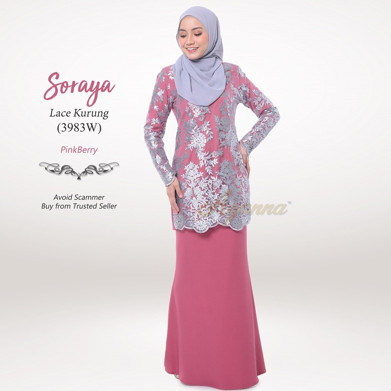 Soraya Lace Kurung 3983W (PinkBerry)