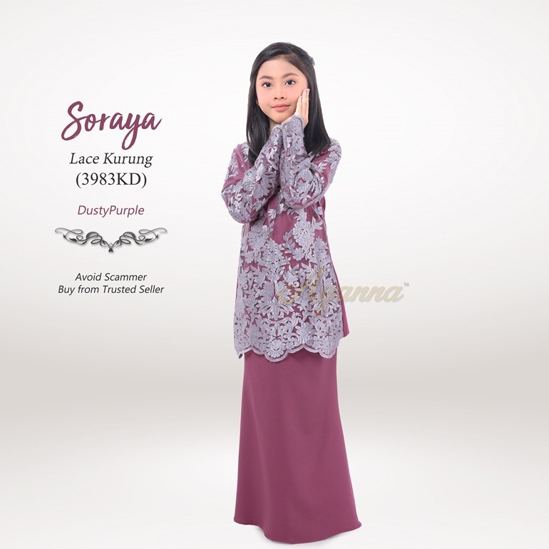 Soraya Lace Kurung 3983KD (DustyPurple)