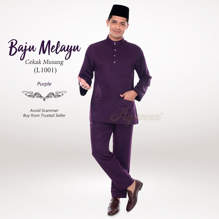 Baju Melayu Cekak Musang L1001 (Purple)
