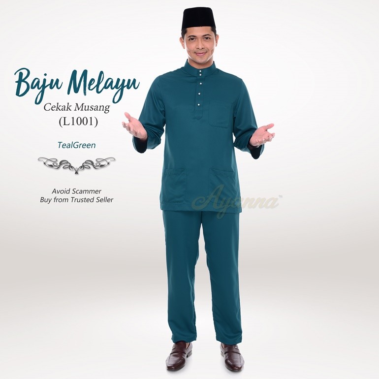 Baju Melayu Cekak Musang L1001 (TealGreen)