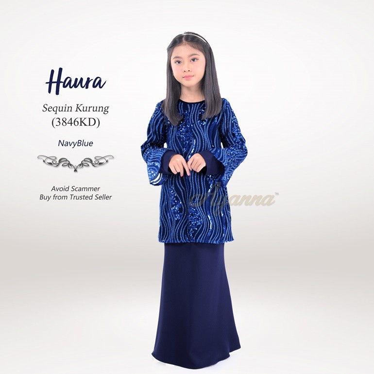 Haura Sequin Kurung 3846KD (NavyBlue)