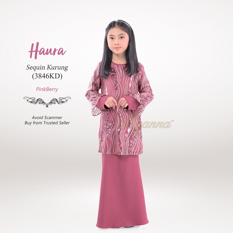 Haura Sequin Kurung 3846KD (PinkBerry)