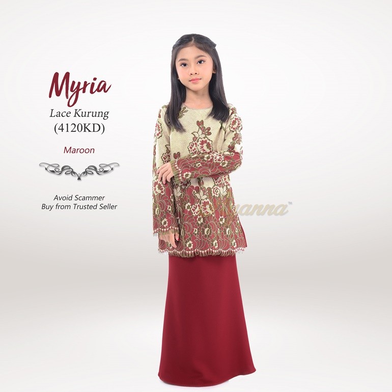 Myria Lace Kurung 4120KD (Maroon)