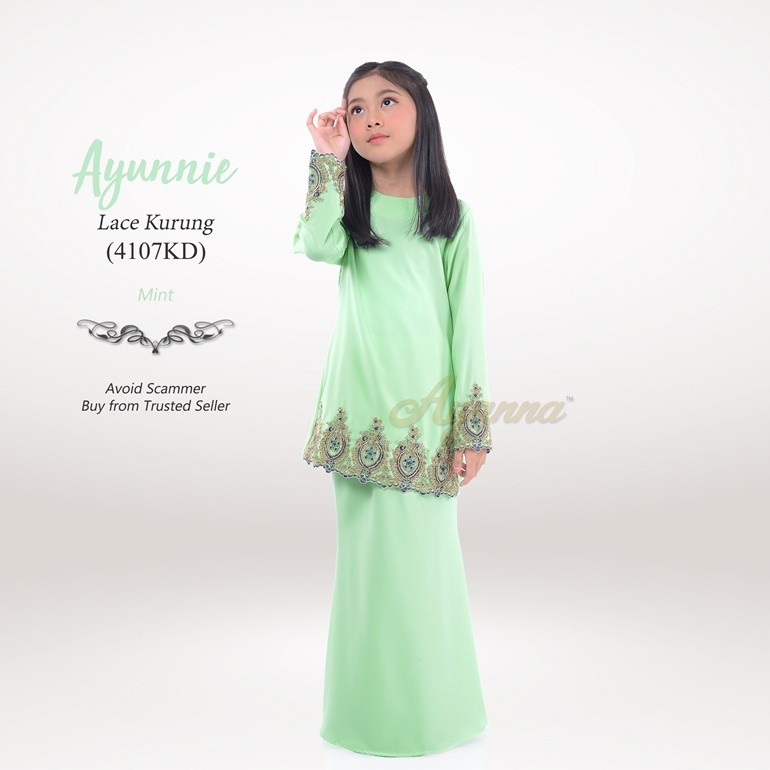 Ayunnie Lace Kurung 4107KD (Mint)