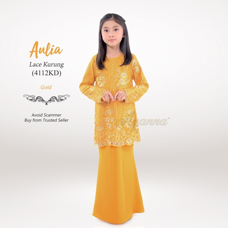 Aulia Lace Kurung 4112KD (Gold)