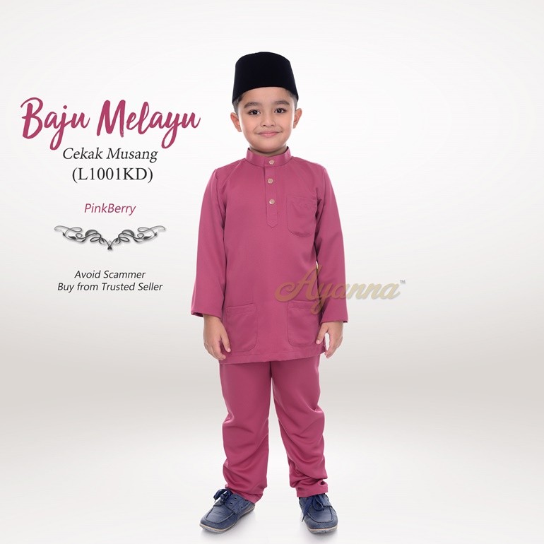 Baju Melayu Cekak Musang L1001KD (PinkBerry)