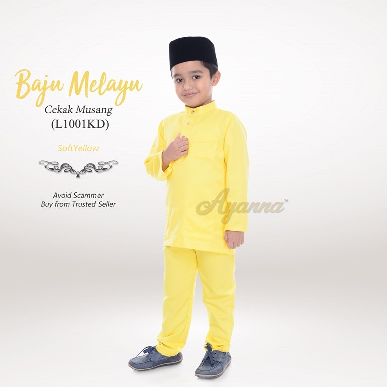 Baju Melayu Cekak Musang L1001KD (SoftYellow)