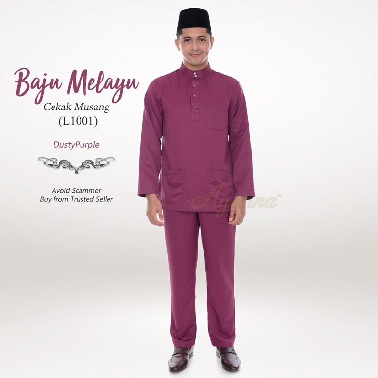 Baju Melayu Cekak Musang L1001 (DustyPurple)