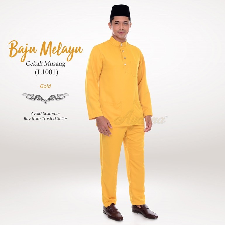 Baju Melayu Cekak Musang L1001 (Gold)